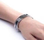 Black BellaBear Bible Verse Cross Bracelet for Men - Image 4