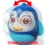 Penguin Weeble Wobble Educational Fun Tumbler Toy For Babies - Blue - Image 3