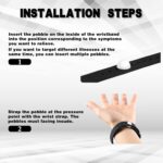 Black Adjustable Nausea Relief Acupressure Motion Bands - Image 3