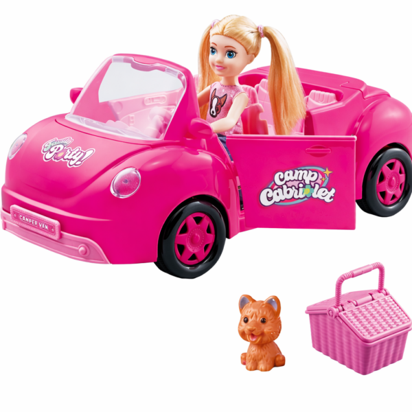 Bella's Pink Mini Convertible Car for Dolls - Set