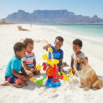Kids Beach Sand Toy Water Wheel Tower Set - 6 pcs - Image 7