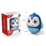 Penguin Weeble Wobble Educational Fun Tumbler Toy For Babies - Blue - Image 5