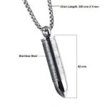 Our Father Bullet Pendant Necklace with Cross + BellaBear Pouch - Silver - Image 6